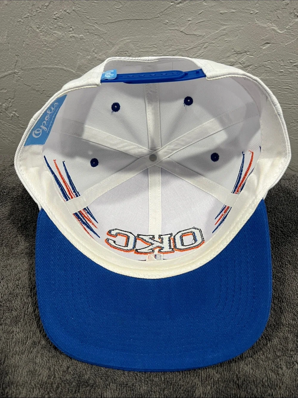 🔥🏀 OKLAHOMA CITY THUNDER NBA OKC Diamond Throwback Snapback Hat Cap - Worn once